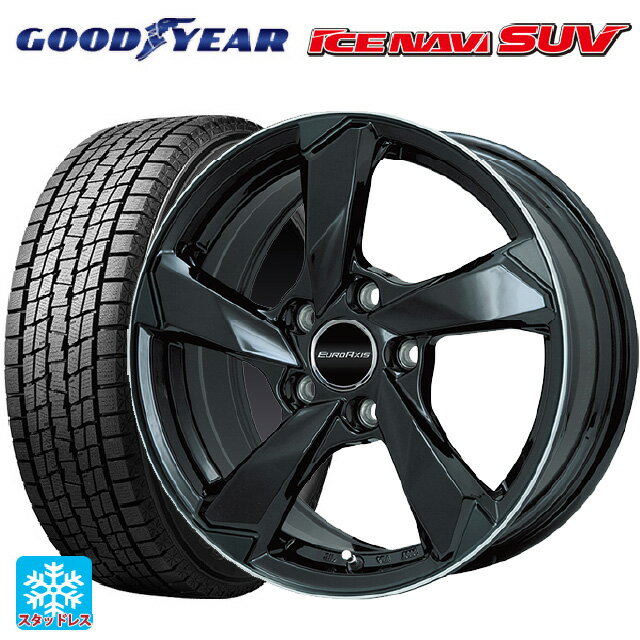 ランドローバー レンジローバー イヴォーク(LZ2系)用 235/60R18 107Q XL グッドイヤー アイスナビ SUV クロスエッジ グロスブラック/リムポリッシュ 新品スタッドレスタイヤホイール 4本セット