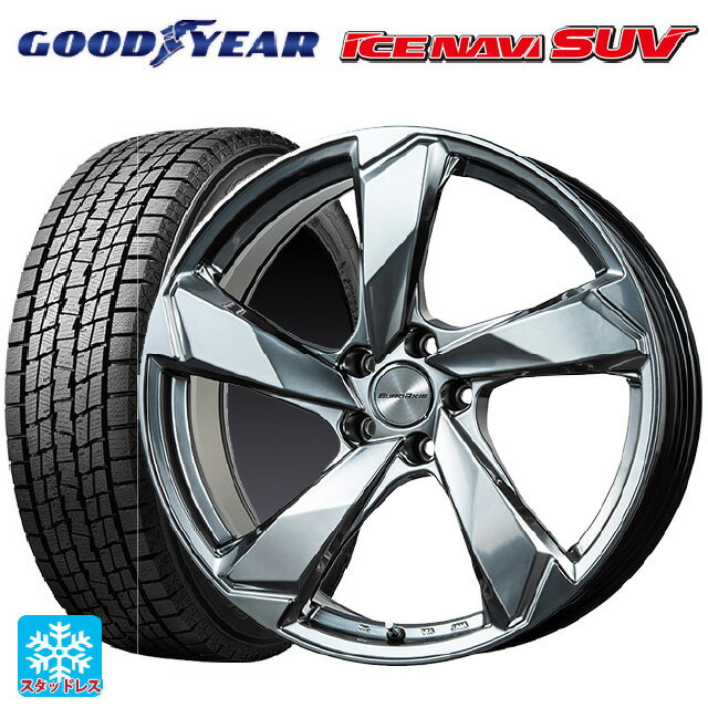 ランドローバー レンジローバー イヴォーク(LZ2系)用 235/60R18 107Q XL グッドイヤー アイスナビ SUV クロスエッジ クロームハイパーシルバー 新品スタッドレスタイヤホイール 4本セット