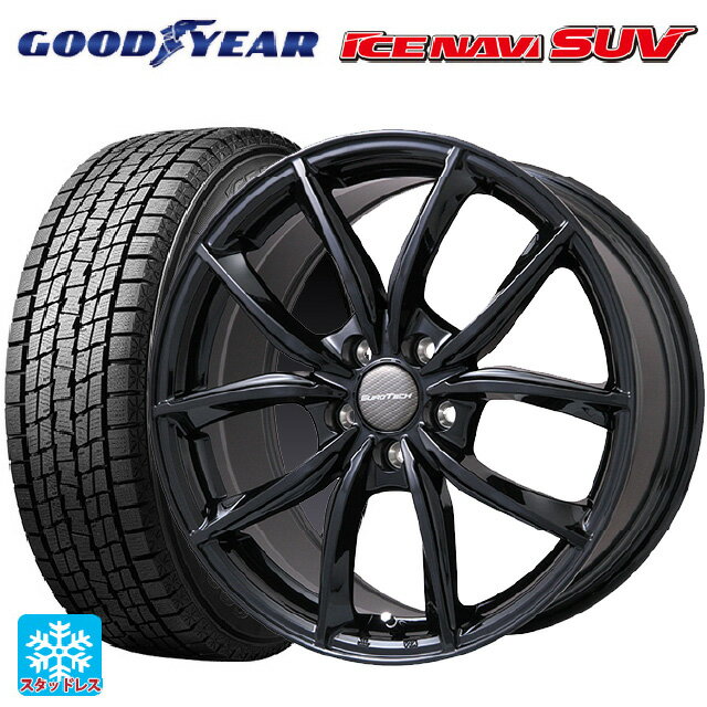 【5/9 20時〜 最大3万円OFFクーポン】ランドローバー レンジローバー ヴェラール(LY系)用 255/60R18 112Q XL グッドイヤー アイスナビ SUV VPライン グロスブラック 新品スタッドレスタイヤホイール 4本セット