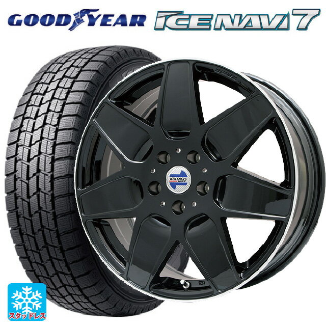 【6/15〜16限定 全品P5倍＆クーポン】ミニ ミニクロスオーバー(F60)用 2024年製 225/55R17 97Q グッドイヤー アイスナビ7(数量限定) # ケレナーズ エムセブン グロスブラック/リムポリッシュ 新品スタッドレスタイヤホイール 4本セット