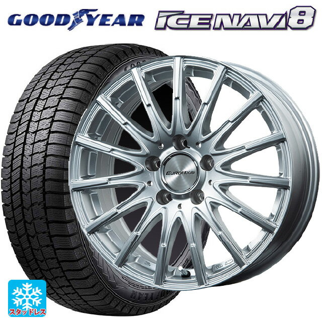 メルセデスベンツ Bクラス(W247)用 205/60R16 96Q XL グッドイヤー アイスナビ8 エアフルト シルバー 新品スタッドレスタイヤホイール 4本セット