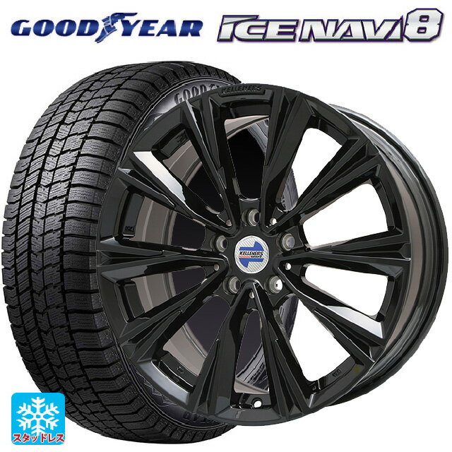 【6/15〜16限定 全品P5倍＆クーポン】ミニ ミニクロスオーバー(F60)用 2024年製 225/50R18 95Q グッドイヤー アイスナビ8 # ケレナーズ エックスライン グロスブラック 新品スタッドレスタイヤホイール 4本セット