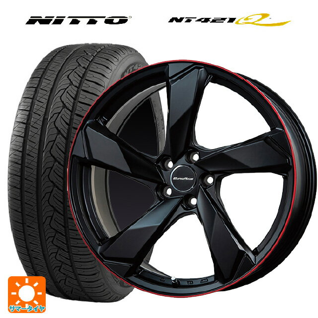 【5/20限定 最大3万円OFFクーポン】ランドローバー レンジローバー イヴォーク(LZ2系)用 235/60R18 107W XL ニットー NT421Q クロスエッジ マットブラック/レッドリム 新品サマータイヤホイール 4本セット