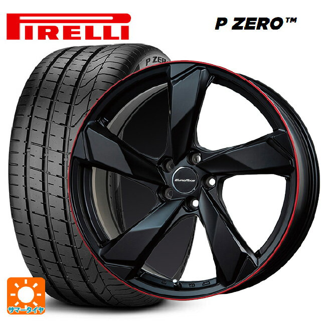 ランドローバー レンジローバー イヴォーク(LZ2系)用 235/55R19 101Y ピレリ P ZERO 正規品 クロスエッジ マットブラック/レッドリム 新品サマータイヤホイール 4本セット