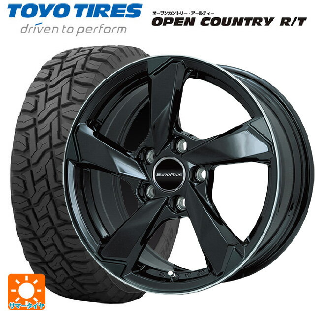 プジョー 3008(P845系)用 225/60R17 99Q トーヨー オープンカントリー RT ブラックレター ユーロアクシス クロスエッジ グロスブラック/リムポリッシュ 新品サマータイヤホイール 4本セット
