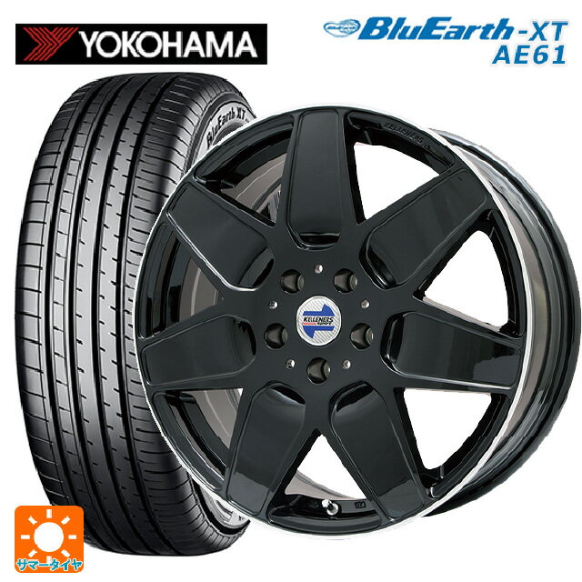 【6/11 1:59迄 全品ポイント5倍】ミニ ミニクロスオーバー(F60)用 225/50R18 95V ヨコハマ ブルーアースXT AE61 # ケレナーズ エムセブン グロスブラック/リムポリッシュ 新品サマータイヤホイール 4本セット