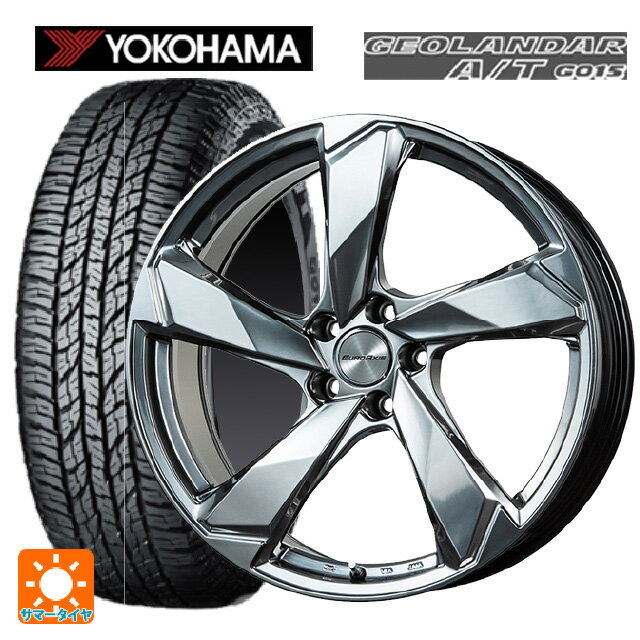 【5/9 20時〜 最大3万円OFFクーポン】ランドローバー レンジローバー ヴェラール(LY系)用 255/55R19 111H XL ヨコハマ ジオランダー A/T G015 ブラックレター クロスエッジ クロームハイパーシルバー 新品サマータイヤホイール 4本セット