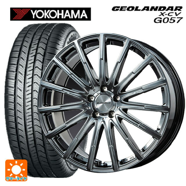 【5/30限定 最大3万円OFFクーポン】メルセデスベンツ GLC(X253)用 235/55R19 105W XL ヨコハマ ジオランダー X-CV G057 エアフルト クロームハイパーブラック 新品サマータイヤホイール 4本セット