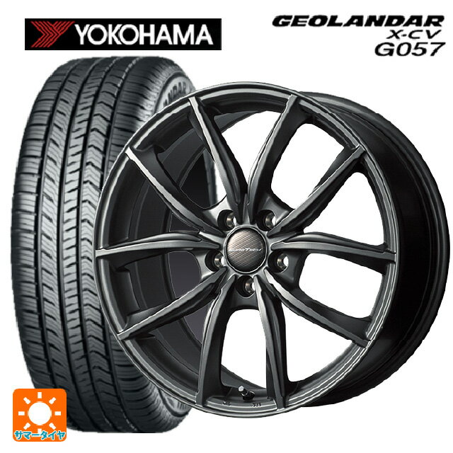 ポルシェ カイエン(E3系)用 255/55R19 111W XL ヨコハマ ジオランダー X-CV G057 MPライン マットチタニウム 新品サマータイヤホイール 4本セット