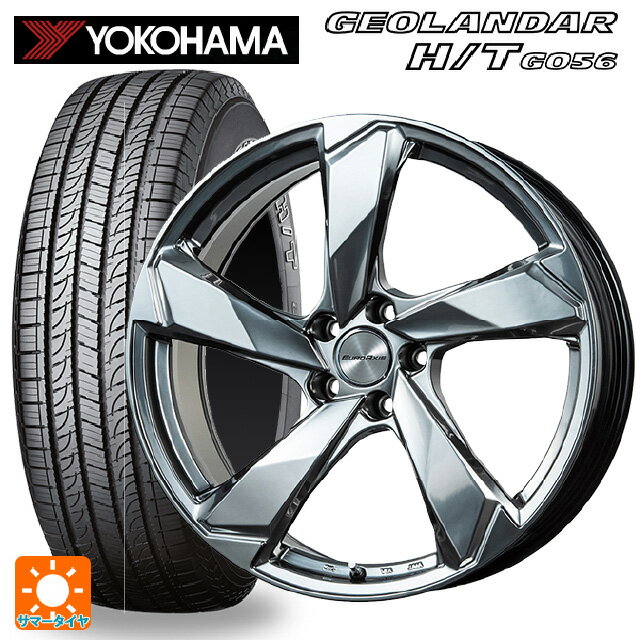 ランドローバー レンジローバー ヴェラール(LY系)用 255/60R18 112V XL ヨコハマ ジオランダー H/T G056 ブラックレター クロスエッジ クロームハイパーシルバー 新品サマータイヤホイール 4本セット