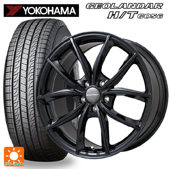 【5/20限定 最大3万円OFFクーポン】ランドローバー レンジローバー ヴェラール(LY系)用 255/60R18 112V XL ヨコハマ ジオランダー H/T G056 ブラックレター VPライン グロスブラック 新品サマータイヤホイール 4本セット