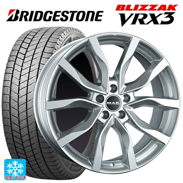 ジャガー E-PACE(DF2系)用 2024年製 235/55R19 101Q ブリヂストン ブリザック VRX3 正規品 # 阿部商会 マック ハイランズ シルバー 新品スタッドレスタイヤホイール 4本セット