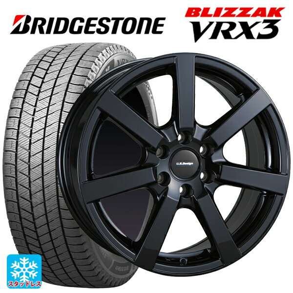 キャデラック XT5(C1UL)用 2025年製 235/65R18 106Q ブリヂストン ブリザック VRX3 正規品 # 阿部商会 ユーエスデザイン キャスラー # グロスブラック 新品スタッドレスタイヤホイール 4本セット