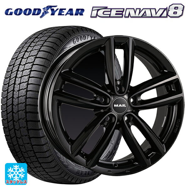 ミニ ミニクラブマン(F54)用 225/40R18 92Q XL グッドイヤー アイスナビ8 マック オックスフォード グロスブラック 新品スタッドレスタイヤホイール 4本セット