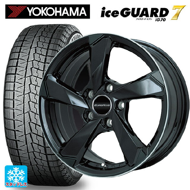 【5/20限定 最大3万円OFFクーポン】ランドローバー レンジローバー イヴォーク(LZ2系)用 225/65R17 102Q ヨコハマ アイスガード7(IG70) クロスエッジ グロスブラック/リムポリッシュ 新品スタッドレスタイヤホイール 4本セット