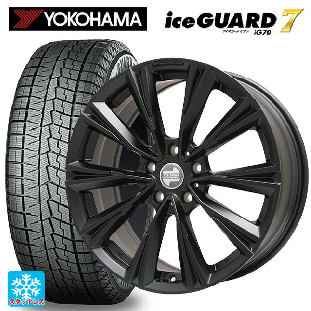 【6/15〜16限定 全品P5倍＆クーポン】ミニ ミニクロスオーバー(F60)用 2024年製 225/55R17 97Q ヨコハマ アイスガード7(IG70) ケレナーズ エックスライン マットブラック 新品スタッドレスタイヤホイール 4本セット