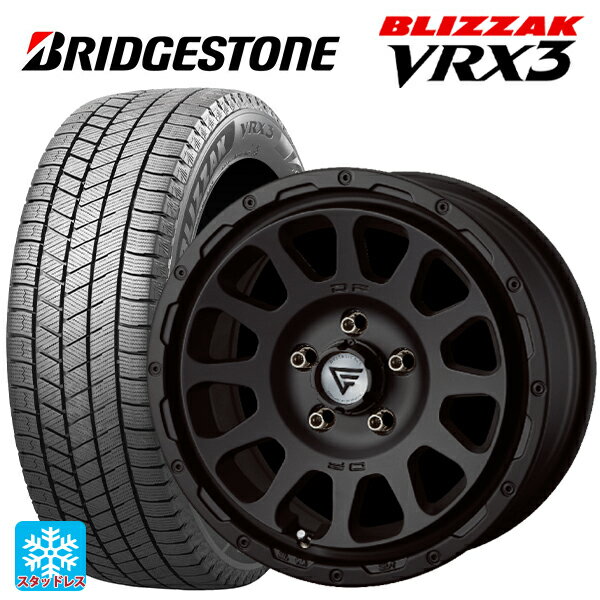 【5/25限定抽選で100％ポイントバック】225/70R16 103Q ブリヂストン ブリザック VRX3 正規品 エクシズルライン デルタフォース オーバル マットブラック 16-7J 国産車用 スタッドレスタイヤホイール4本セット