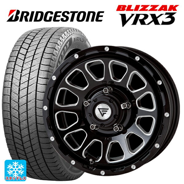 スズキ ジムニーシエラ(74系)用 225/70R16 103Q ブリヂストン ブリザック VRX3 正規品 デルタフォース オーバル ブラックマシニング 新品スタッドレスタイヤホイール 5本セット