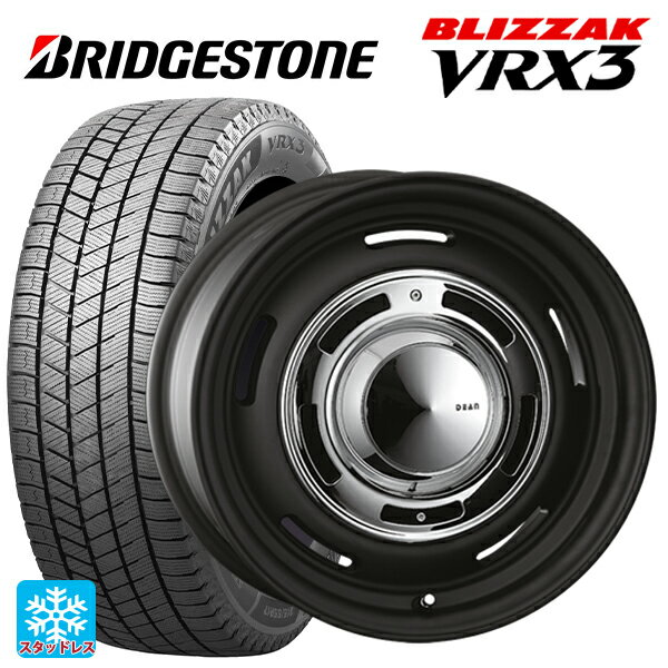 【5/20限定 最大3万円OFFクーポン】195/55R15 85Q ブリヂストン ブリザック VRX3 正規品 クリムソン ディーン クロスカントリー マットブラック 15-6J 国産車用 スタッドレスタイヤホイール4本セット