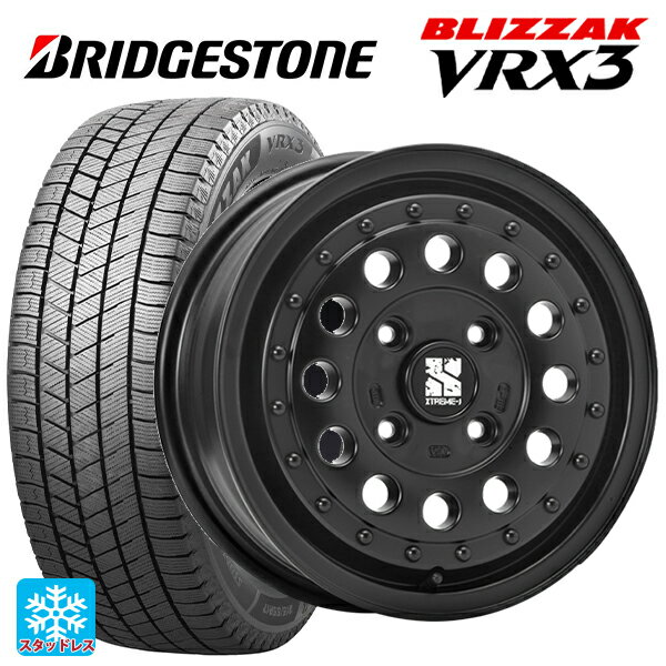 2024年製 185/70R14 88Q ブリヂストン ブリザック VRX3 正規品 エムエルジェイ エクストリームJ ラギッド サテンブラック 14-5J 国産車用 スタッドレスタイヤホイール4本セット