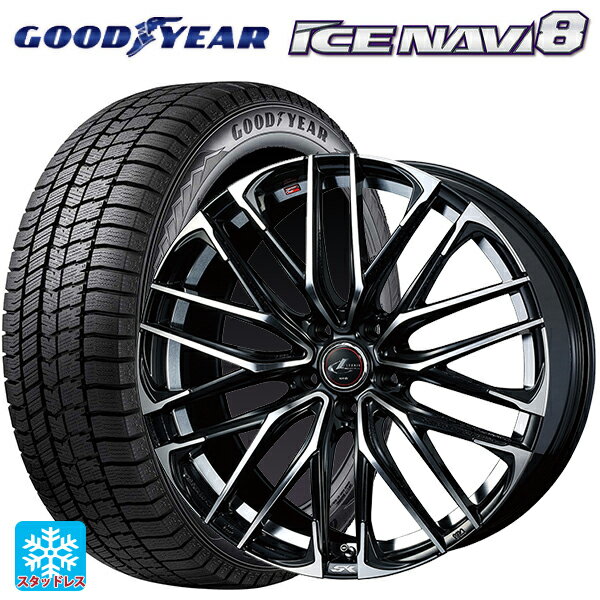 スバル レヴォーグ(VN系)用 225/45R18 95Q XL グッドイヤー アイスナビ8 レオニス SK PBMC 新品スタッドレスタイヤホイール 4本セット