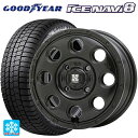 【10/27 10:59迄 全品P5倍&クーポン】145/80R13 75Q グッドイヤー アイスナビ8 # エムエルジェイ エクストリームJ KK03 Satin Black 13-4J 国産車用 スタッドレスタイヤホイール4本セット