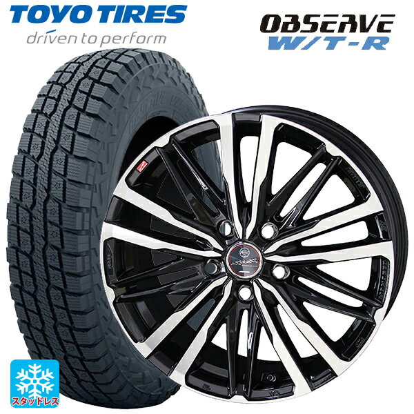235/70R16 106Q トーヨー オブザーブ W/T-R 共豊 スマック クレスト サファイアブラックポリッシュ 16-6.5J 国産車用 スタッドレスタイヤホイール4本セット