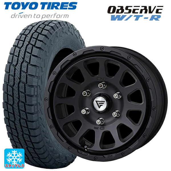 【5/30限定 最大3万円OFFクーポン】トヨタ ランドクルーザープラド(150系)用 265/70R17 112Q トーヨー オブザーブ W/T-R デルタフォース オーバル # マットブラック 新品スタッドレスタイヤホイール 4本セット