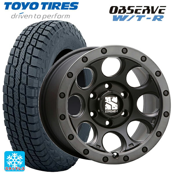 ジープ ラングラー(JL系)用 265/70R17 112/109Q トーヨー オブザーブ W/T-R # エムエルジェイ エクストリームJ XJ03 Flat Black Smoke 新品スタッドレスタイヤホイール 4本セット