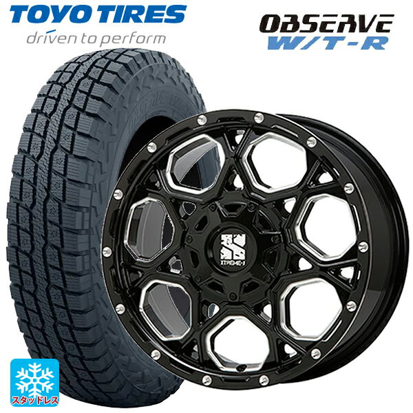 235/70R16 106Q トーヨー オブザーブ W/T-R エムエルジェイ エクストリームJ XJ06 Gloss Black Milled 16-7J 国産車用 スタッドレスタイヤホイール4本セット