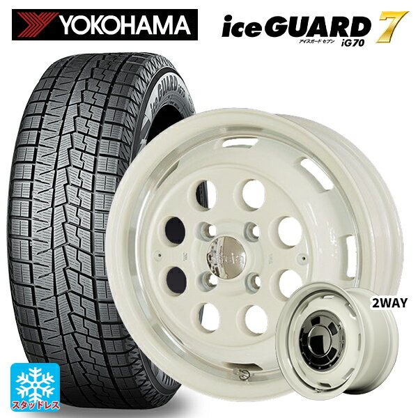【6/11 1:59迄 全品ポイント5倍】165/55R15 75Q ヨコハマ アイスガード7(IG70) エムアイディー ガルシア シスコ オールドイングリュッシュホワイト＋リムヴァーレイ 15-4.5J 国産車用 スタッドレスタイヤホイール4本セット