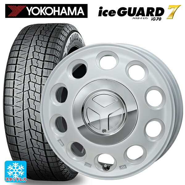165/55R15 75Q ヨコハマ アイスガード7(IG70) ジャパン三陽 モンツァ ピエディーノ パールホワイト 15-4.5J 国産車用 スタッドレスタイヤホイール4本セット