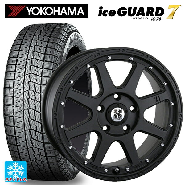 ホンダ ステップワゴン(RP6~8)用 2025年製 205/55R17 95Q XL ヨコハマ アイスガード7(IG70) # エムエルジェイ エクストリームJ Flat Black 新品スタッドレスタイヤホイール 4本セット