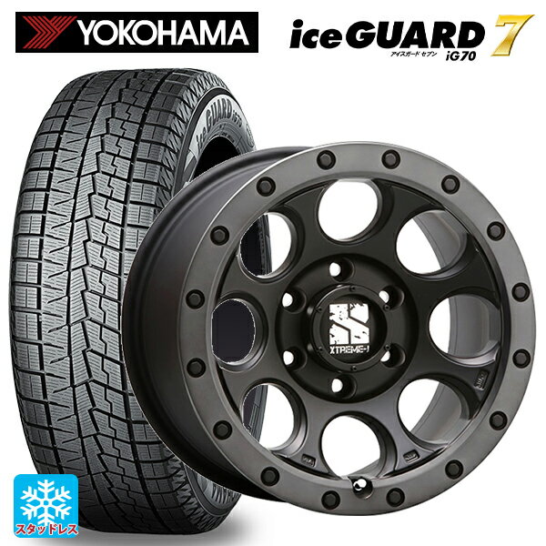 【6/15〜16限定 全品P5倍＆クーポン】トヨタ ノア(90系)用 215/45R18 93Q XL ヨコハマ アイスガード7(IG70) エムエルジェイ エクストリームJ XJ03 Flat Black Smoke 新品スタッドレスタイヤホイール 4本セット