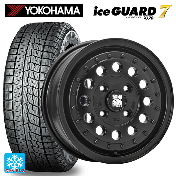 165/65R14 79Q ヨコハマ アイスガード7(IG70) エムエルジェイ エクストリームJ ラギッド サテンブラック 14-5J 国産車用 スタッドレスタイヤホイール4本セット