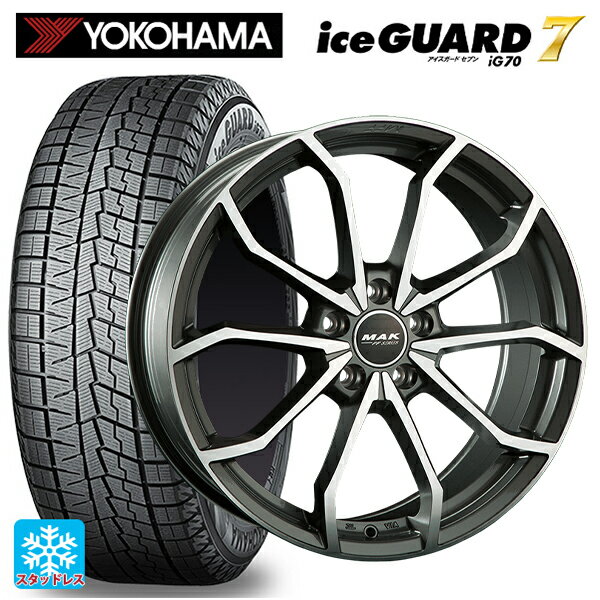 【6/20限定 全品P5倍＆クーポン】アウディ TTS(FVC系)用 245/35R19 93Q ヨコハマ アイスガード7(IG70) 阿部商会 マック レーベFF ガンメタリックミラー 新品スタッドレスタイヤホイール 4本セット