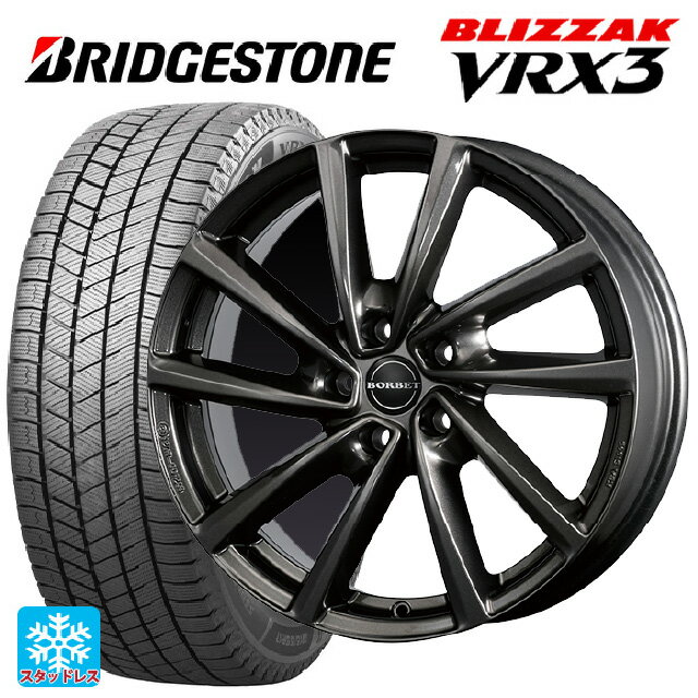 ジープ レネゲード(BU/BV系)用 215/55R18 95Q ブリヂストン ブリザック VRX3 正規品 ボルベット タイプ V ミストラルアンスラサイトグロッシー 新品スタッドレスタイヤホイール 4本セット