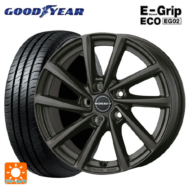 ミニ ミニクロスオーバー(F60)用 205/65R16 95H グッドイヤー エフィシェントグリップ エコ EG02 ＃ ボルベット タイプ V ミストラルアンスラサイトマット 新品サマータイヤホイール 4本セット