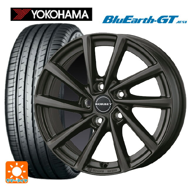 ミニ ミニクラブマン(F54)用 225/45R17 94W XL ヨコハマ ブルーアースGT AE51 ボルベット タイプ V ミストラルアンスラサイトマット 新品サマータイヤホイール 4本セット