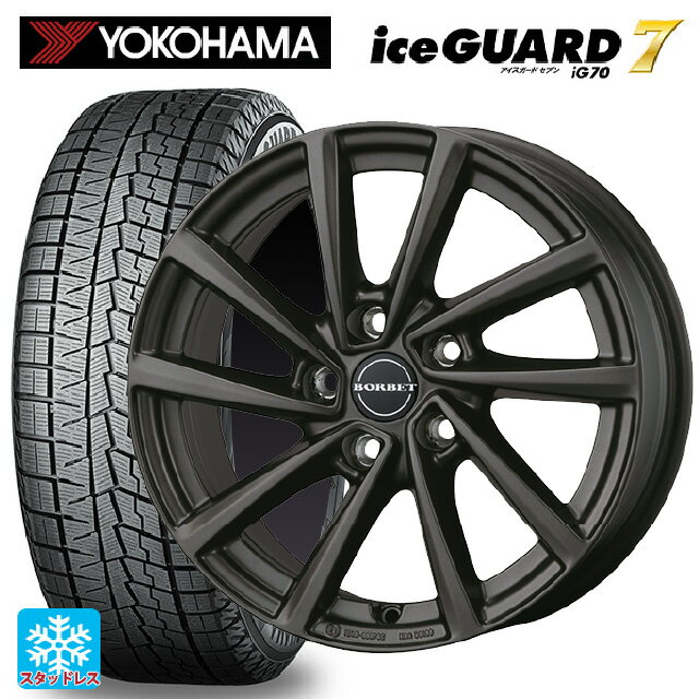 ミニ ミニクラブマン(F54)用 205/55R16 91Q ヨコハマ アイスガード7(IG70) ボルベット タイプ V ミストラルアンスラサイトマット 新品スタッドレスタイヤホイール 4本セット