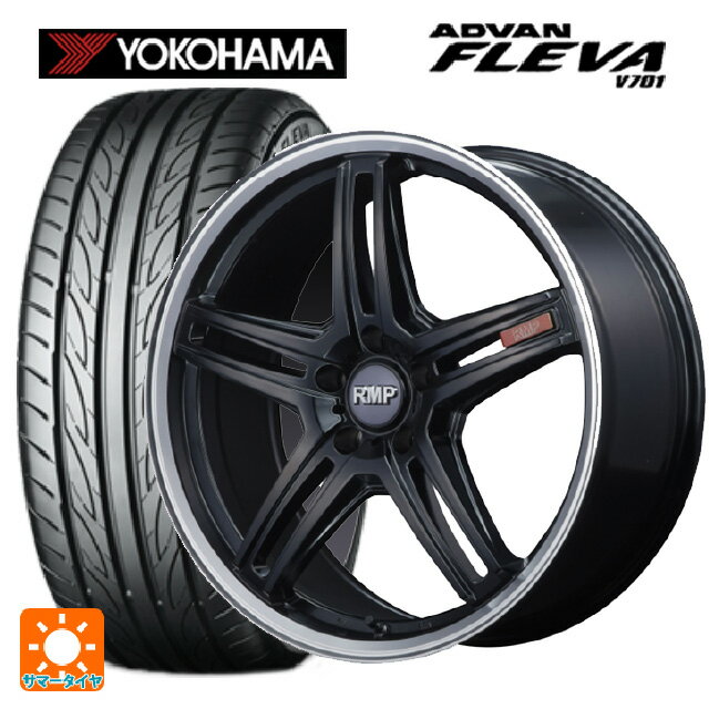 スズキ スイフトスポーツ(ZC33S)用 215/35R18 84W XL ヨコハマ アドバン フレバ V701 RMP 520F セミグロスブラック/リムポリッシュ 新品サマータイヤホイール 4本セット