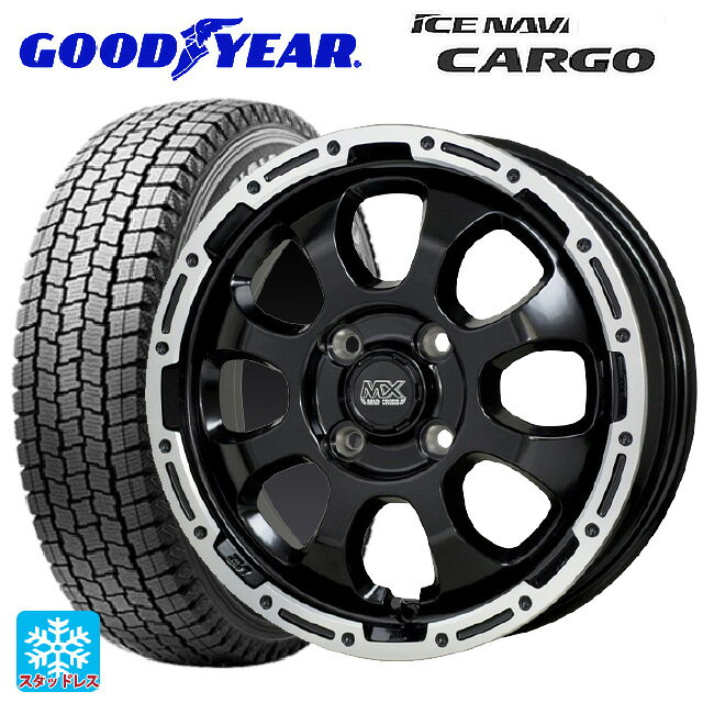 145/80R12 80/78N グッドイヤー アイスナビ カーゴ ホットスタッフ マッドクロス グレイス GB/P 12-4J 国産車用 スタッドレスタイヤホイール4本セット