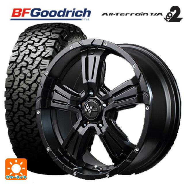 トヨタ ハリアー(80系)用 225/65R17 107/103S BFグッドリッチ オールテレーン TA KO2 ブラックレター 正規品 ナイトロパワー クロスクロウ セミグロスブラック＋ピアスドリルド 新品サマータイヤホイール 4本セット