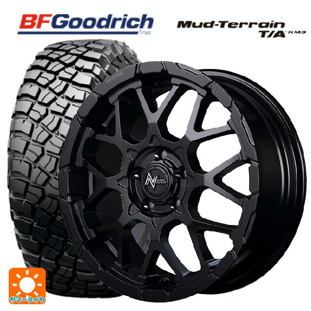 ミツビシ デリカD5(チューナーサイズ)(3DA系)用 225/75R16 115/112Q BFグッドリッチ マッドテレーン TA KM3 ブラックレター 正規品 エムアイディー ナイトロパワー M28バレットエス セミグロスブラック 新品サマータイヤホイール 4本セット
