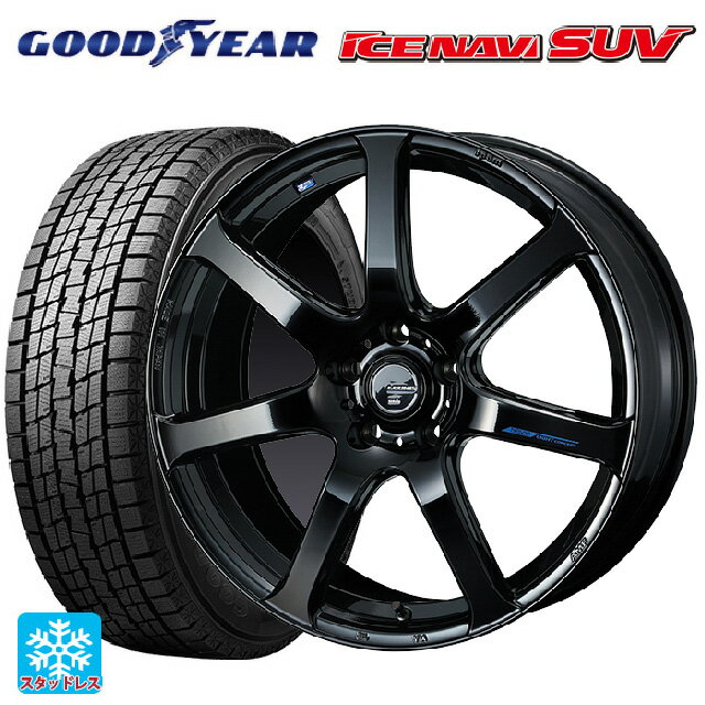 トヨタ RAV4(50系)用 2025年製 235/55R19 101Q グッドイヤー アイスナビ SUV # ウェッズ レオニス ナヴィア07 PBK 新品スタッドレスタイヤホイール 4本セット