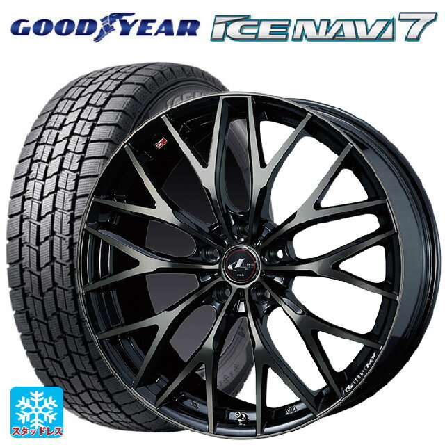 【6/15〜16限定 全品P5倍＆クーポン】215/45R17 87Q グッドイヤー アイスナビ7(数量限定) # ウェッズ レオニス MX PBMC/TI 17-7J 国産車用 スタッドレスタイヤホイール4本セット