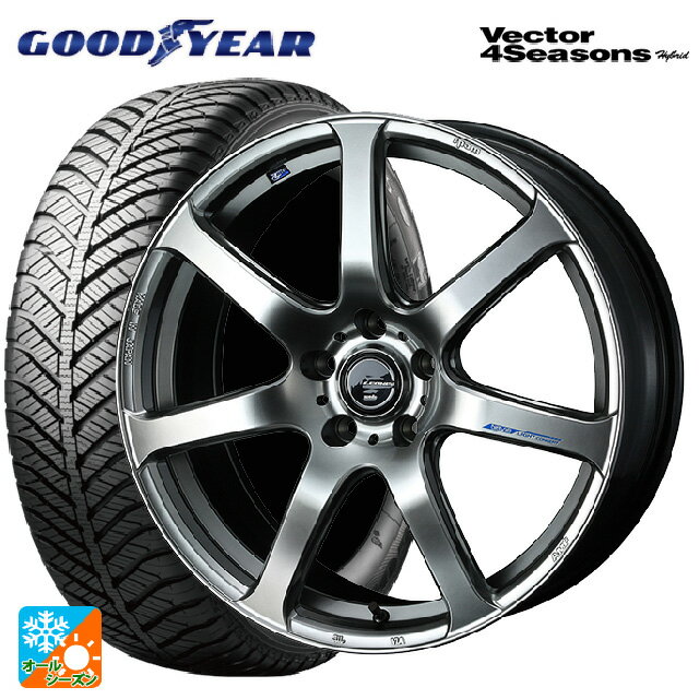 スバル レヴォーグ(VN系)用 215/50R17 95H XL グッドイヤー ベクターフォーシーズンズ ハイブリッド レオニス ナヴィア07 HSB 新品オールシーズンタイヤホイール 4本セット