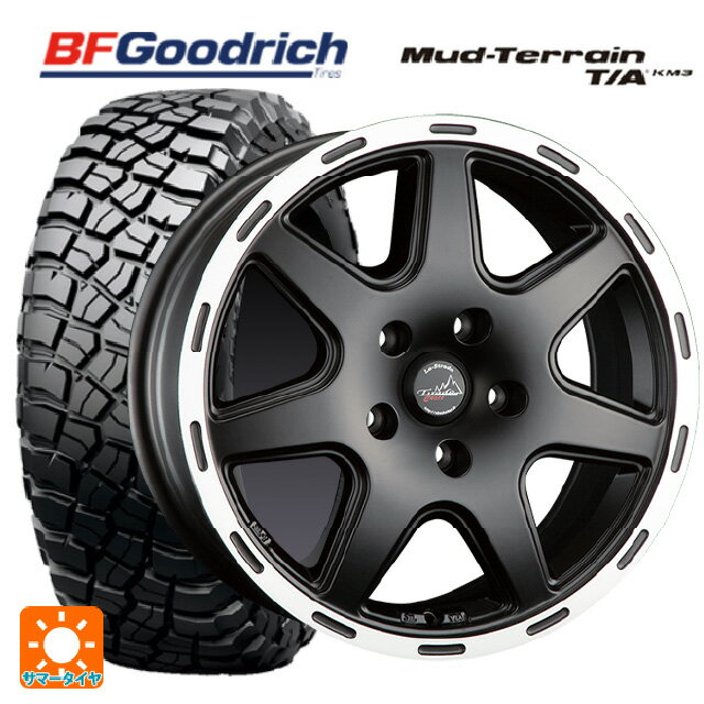 【6/11 1:59迄 全品ポイント5倍】ジープ グラディエーター(JT系)用 255/75R17 111/108Q XL BFグッドリッチ マッドテレーン TA KM3 ブラックレター 正規品 阿部商会 ラ・ストラーダ ティラードクロス マットブラックリムポリッシュ 新品サマータイヤホイール 4本セット