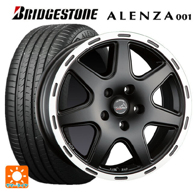 【6/11 1:59迄 全品ポイント5倍】ジープ コンパス(M624)用 225/60R17 99V ブリヂストン アレンザ001 正規品 # 阿部商会 ラ・ストラーダ ティラードクロス マットブラックリムポリッシュ 新品サマータイヤホイール 4本セット