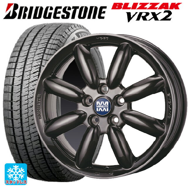 ミニ ミニクラブマン(F54)用 2024年製 205/55R16 91Q ブリヂストン ブリザック VRX2 正規品 # ティーエーエス ミニライト MC50 ハイパーブラック 新品スタッドレスタイヤホイール 4本セット